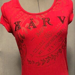 Karv Brand - Red Tshirt with logo detail - Size M